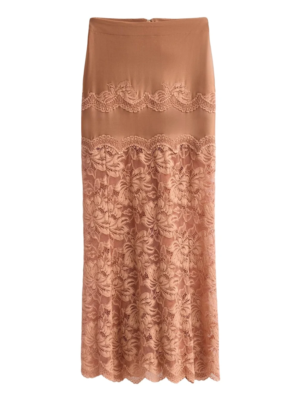 Women's Lace-Trimmed Maxi Skirt