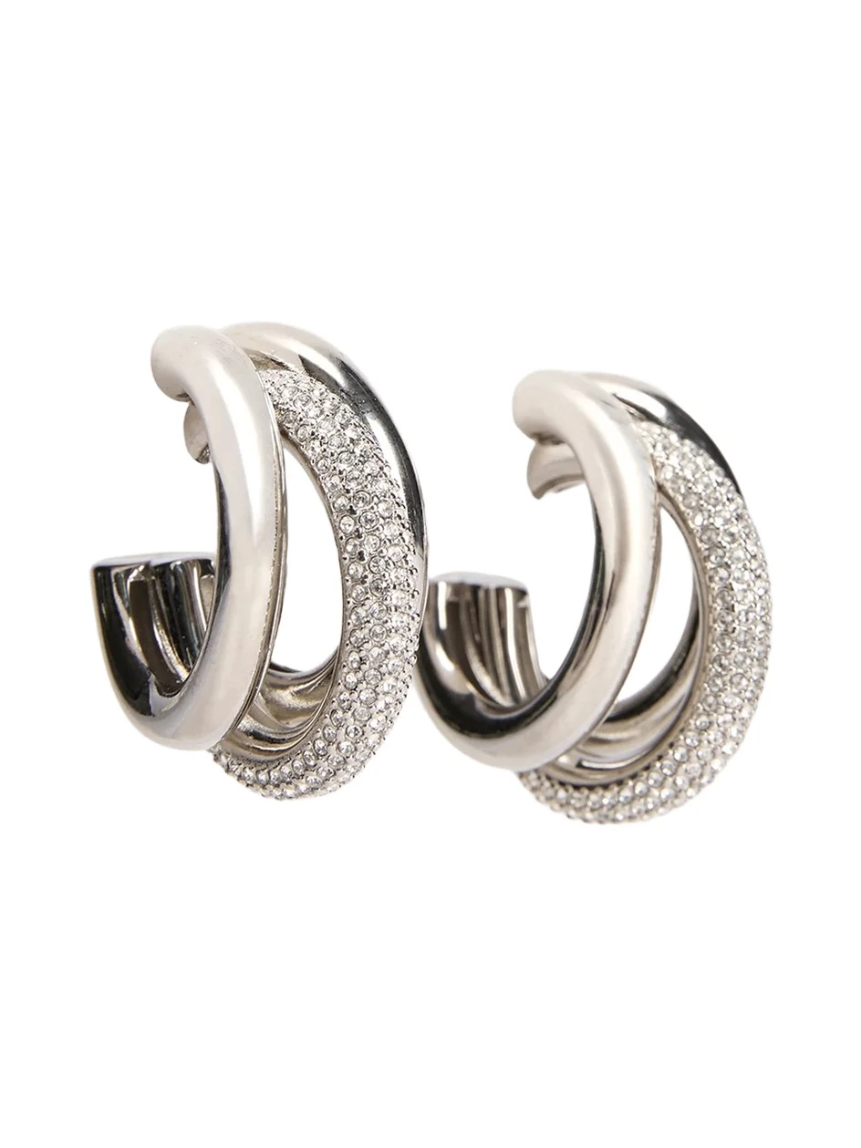 Rabanne Women's Bo Creole Crystal-Embellished Hoop Earrings