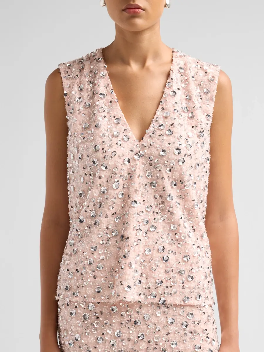Rabanne Women's Embellished V-Neck Top | Thumbnail 5 Rabanne Women's Embellished V-Neck Top | Thumbnail 5