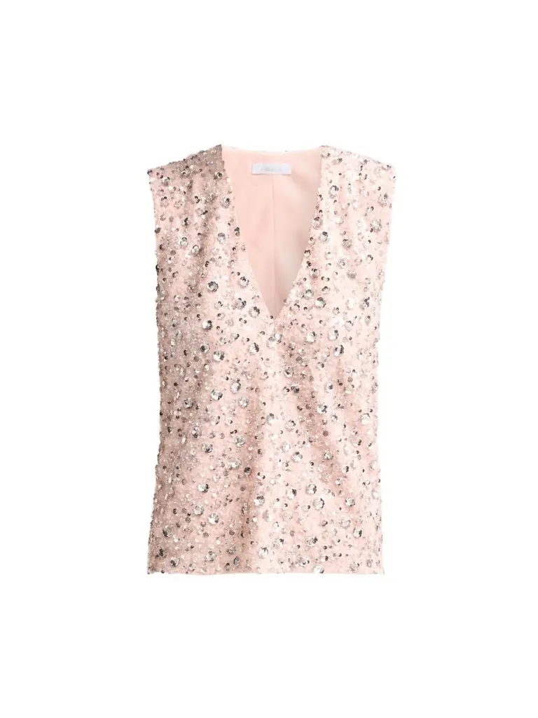 Women's Embellished V-Neck Top