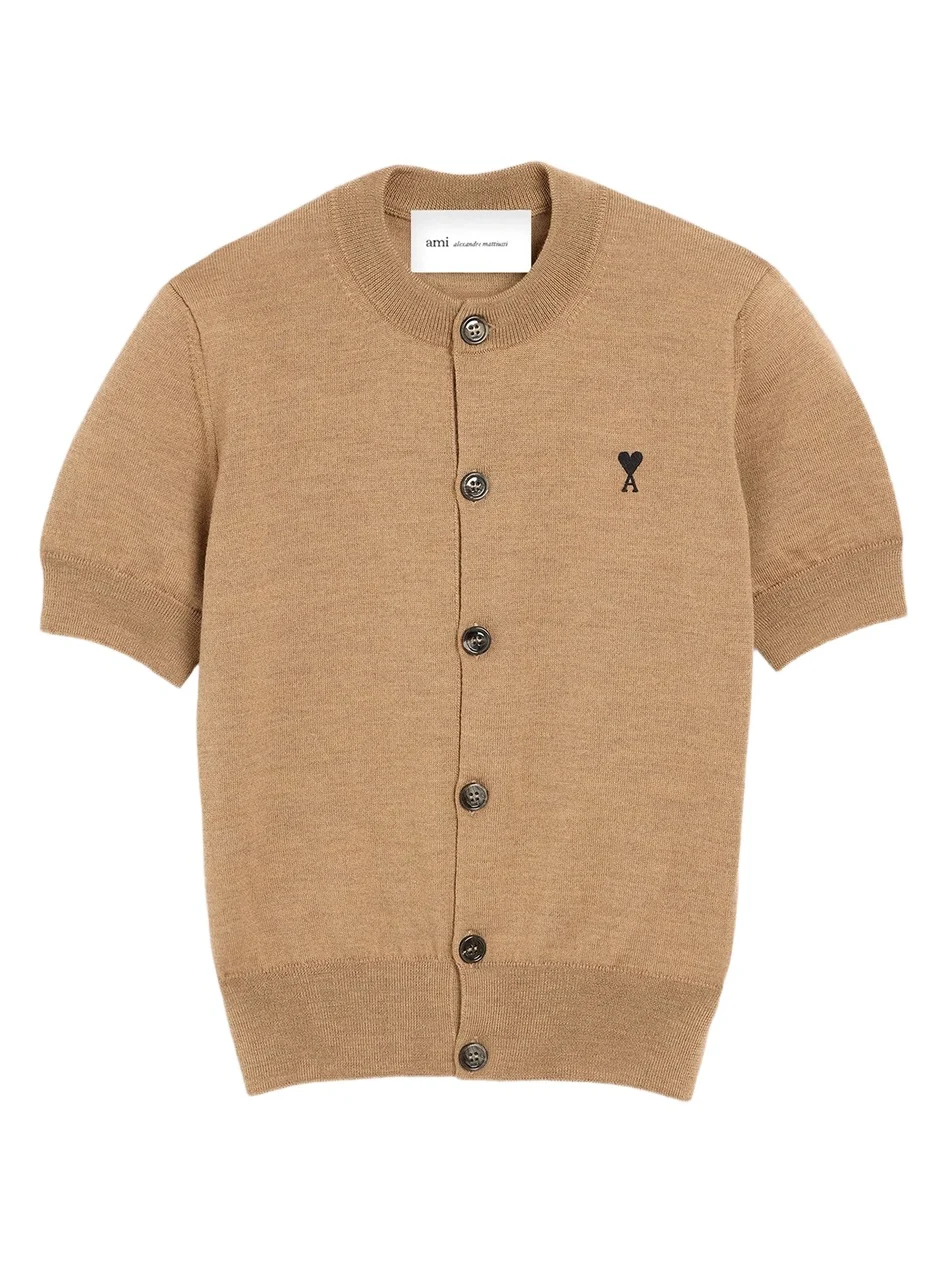 Women's Ami De Coeur Wool Short-Sleeve Cardigan Women's Ami De Coeur Wool Short-Sleeve Cardigan