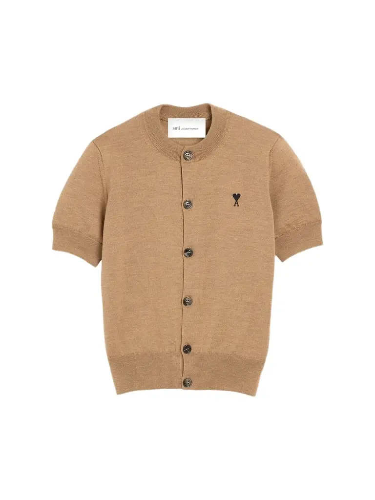 Women's Ami De Coeur Wool Short-Sleeve Cardigan Women's Ami De Coeur Wool Short-Sleeve Cardigan