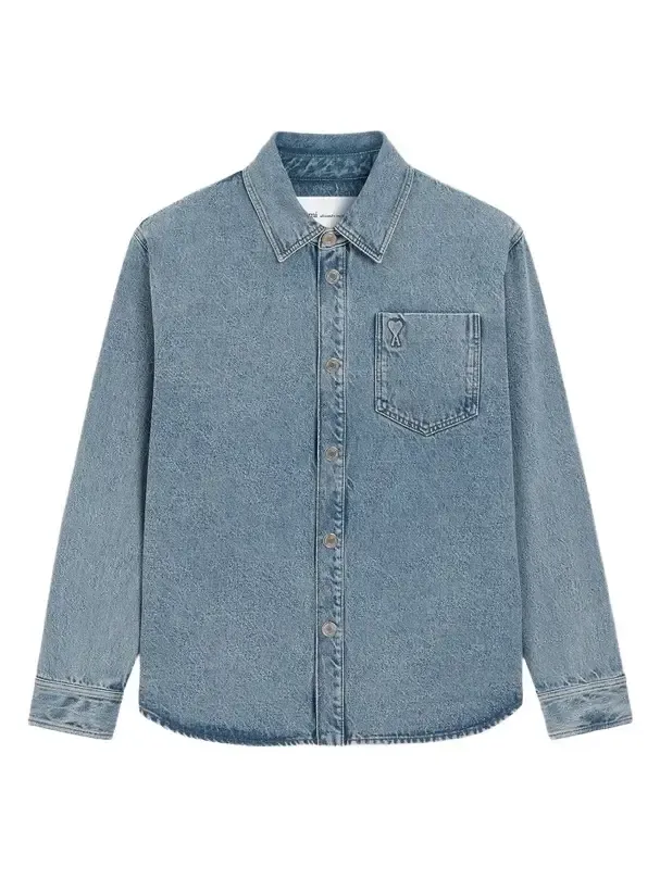 AMI PARIS Women's Ami De Coeur Denim Overshirt