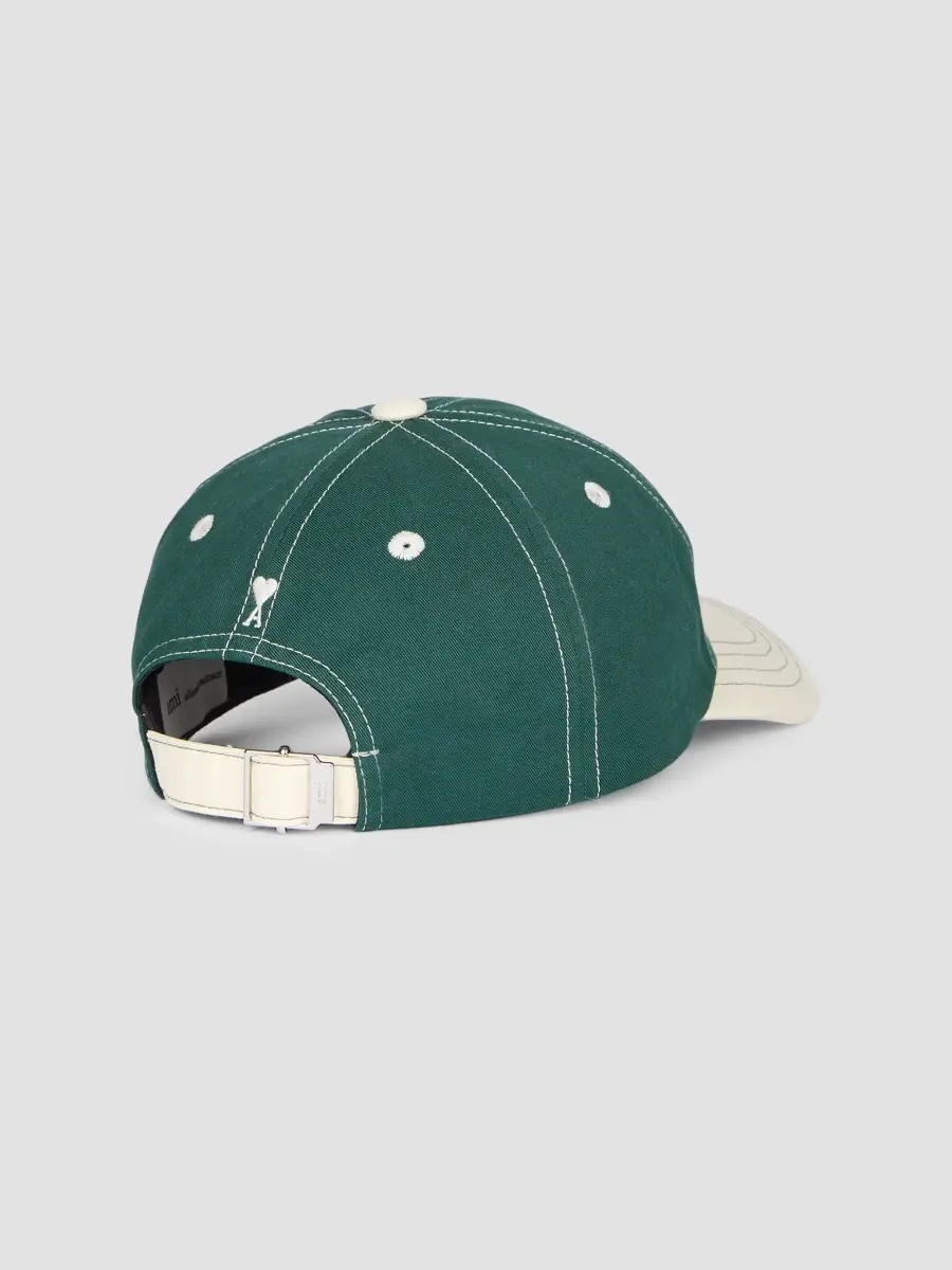 AMI PARIS Men's Colorblocked Logo Cotton Baseball Cap | Thumbnail 2 AMI PARIS Men's Colorblocked Logo Cotton Baseball Cap | Thumbnail 2