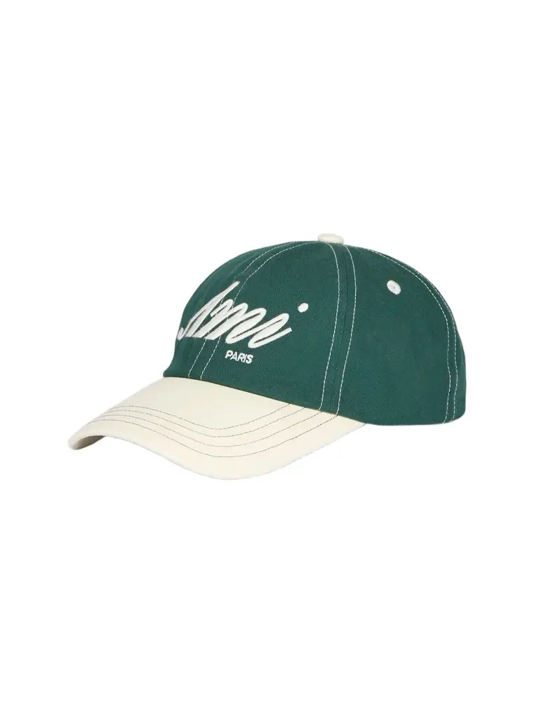 AMI PARIS Men's Colorblocked Logo Cotton Baseball Cap