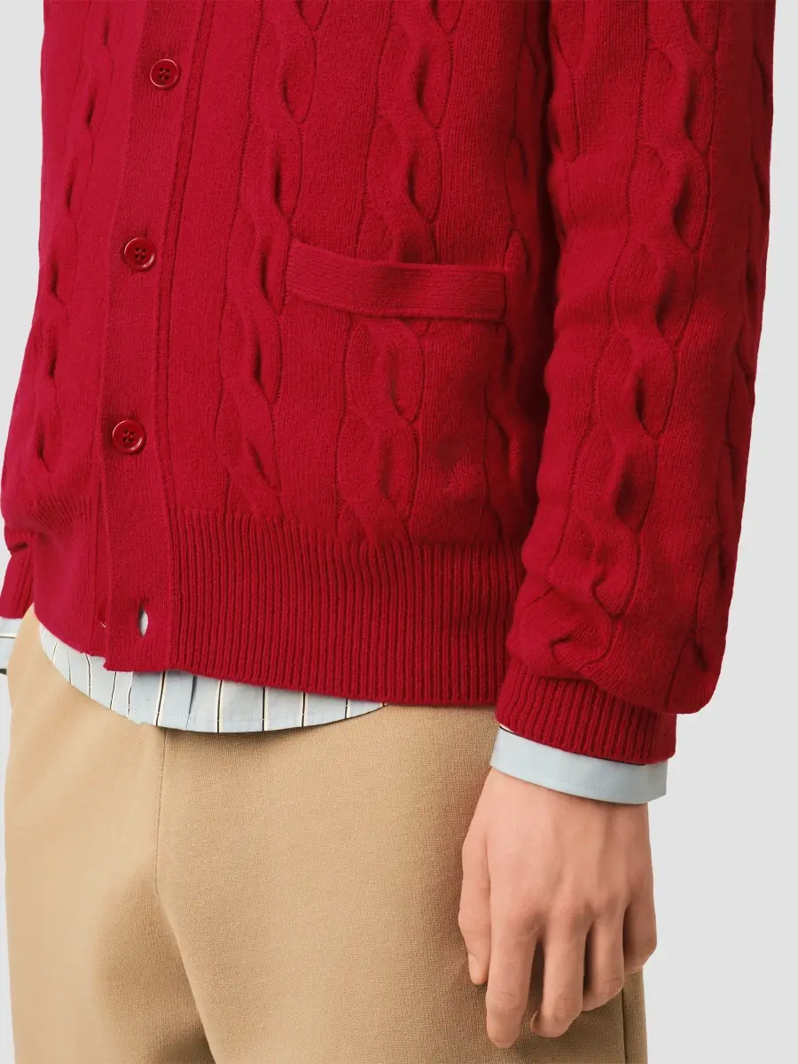 AMI PARIS Women's Cable-Knit Wool Cardigan | Thumbnail 5 AMI PARIS Women's Cable-Knit Wool Cardigan | Thumbnail 5