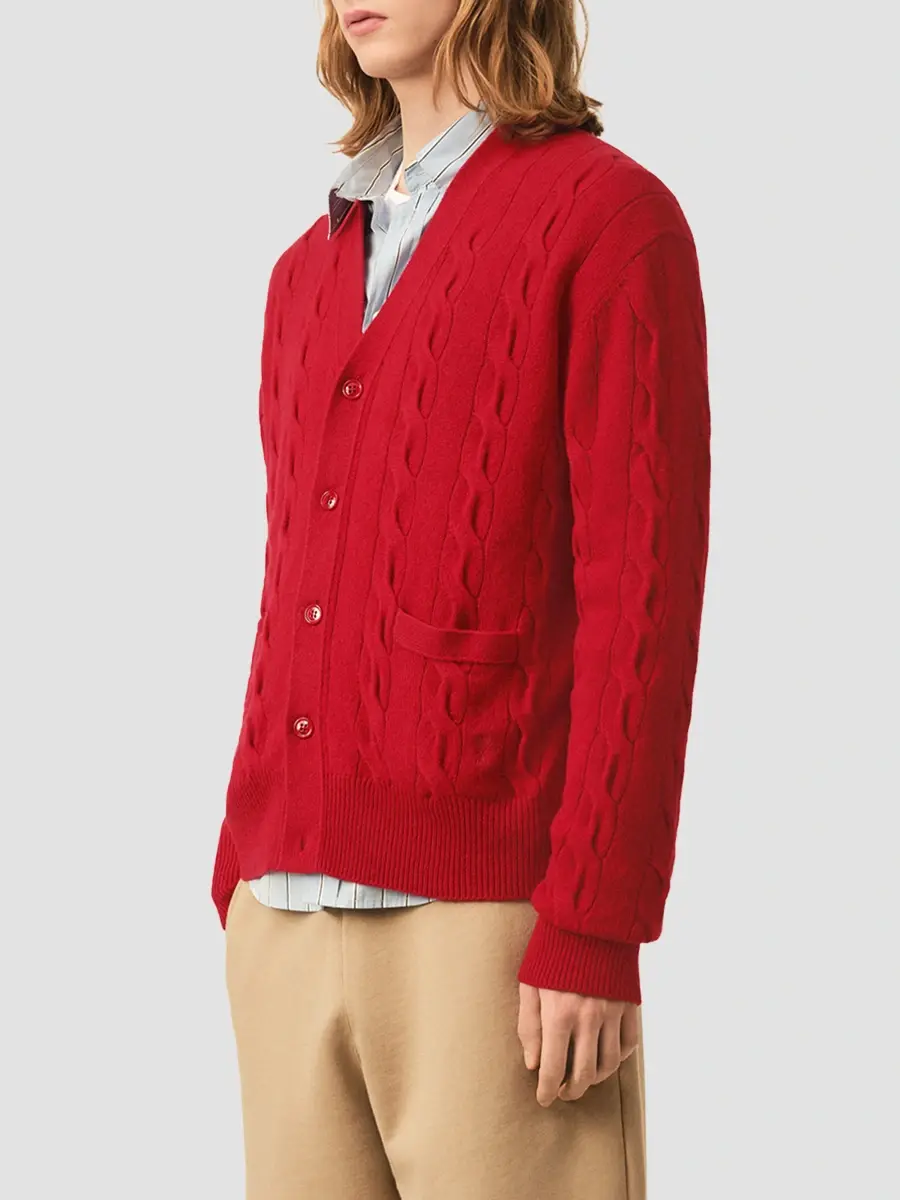 AMI PARIS Women's Cable-Knit Wool Cardigan | Thumbnail 6 AMI PARIS Women's Cable-Knit Wool Cardigan | Thumbnail 6