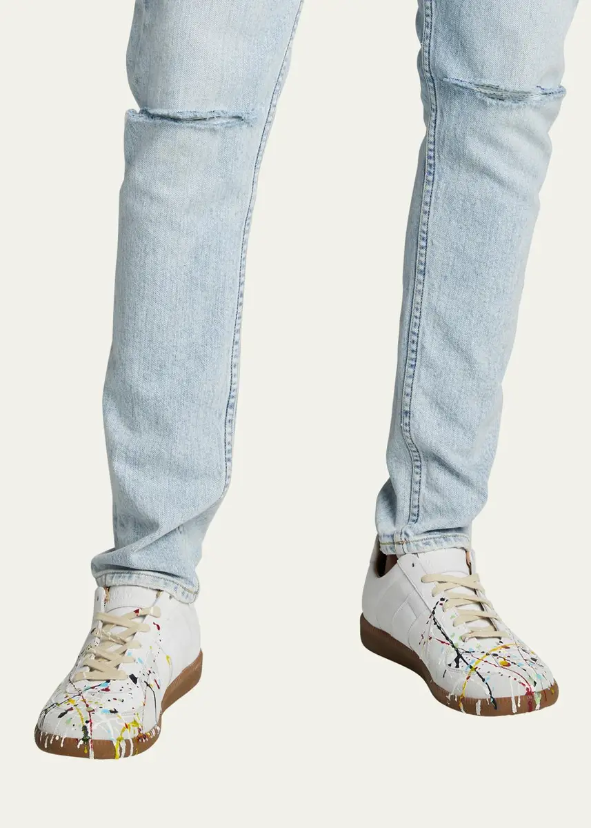 Maison Margiela Men's Replica Paint-Splatter Sneakers | Thumbnail 2 Maison Margiela Men's Replica Paint-Splatter Sneakers | Thumbnail 2
