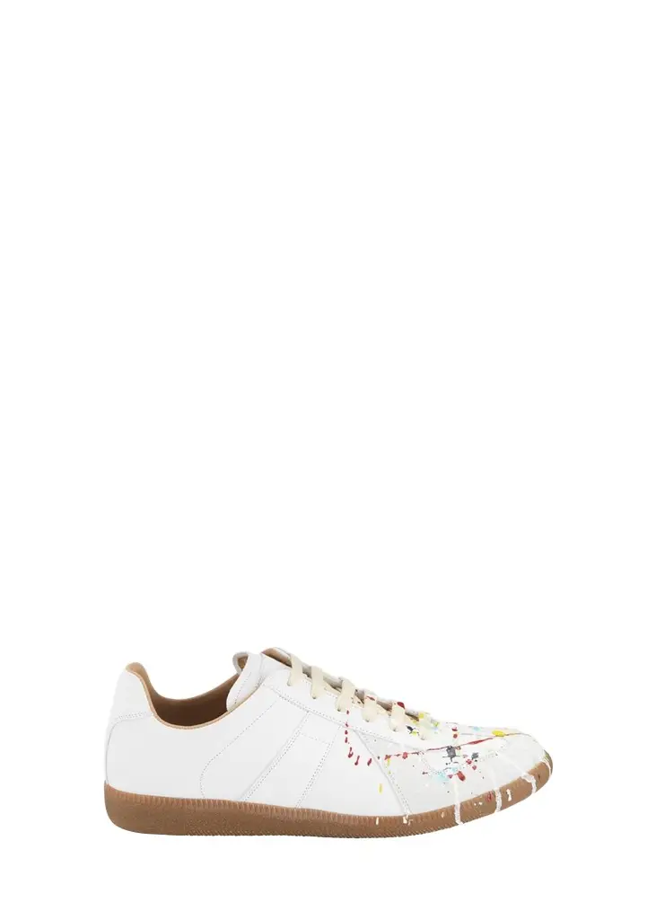 Maison Margiela Men's Replica Paint-Splatter Sneakers