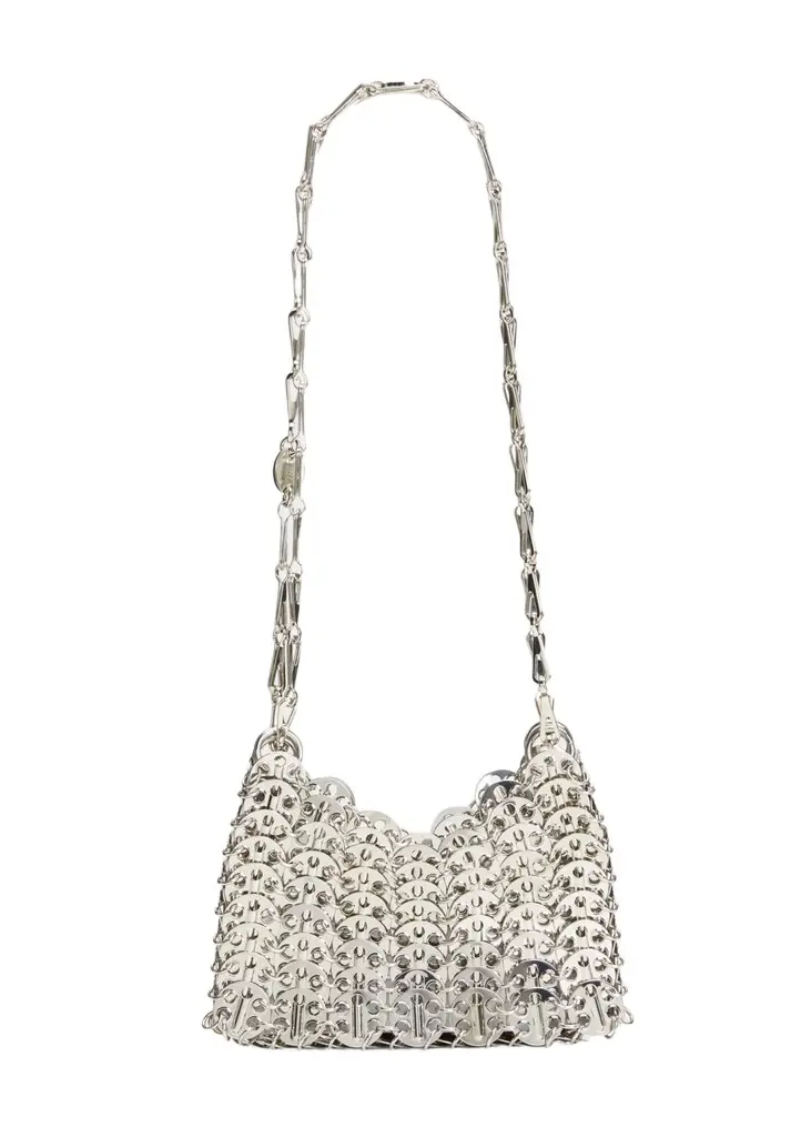 Rabanne Nano 69 Metallic Disc Crossbody Bag