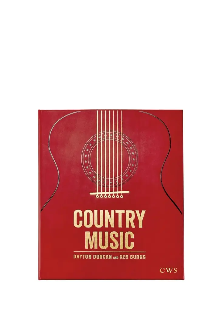 Graphic Image Country Music Leather Bound Book By Dayton Duncan and Ken Burns - Personalized
