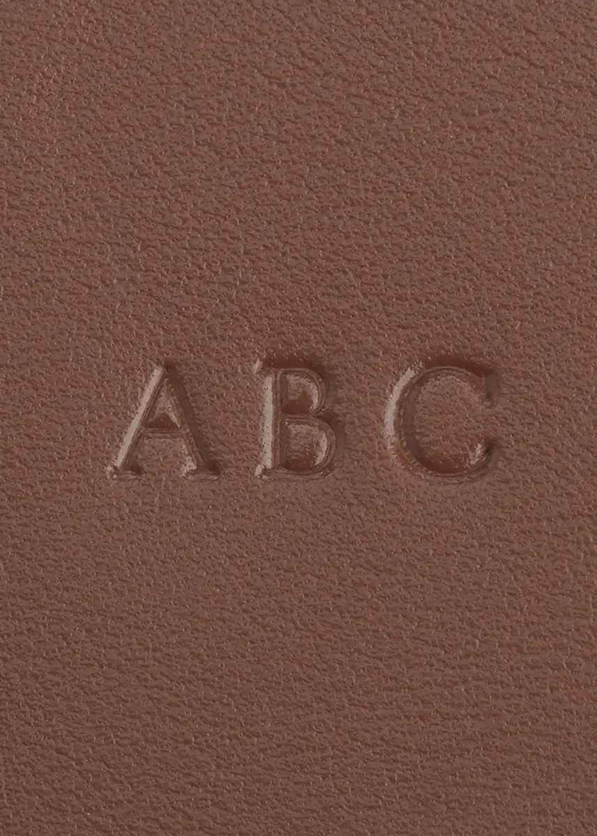 Royce New York Monogrammed Leather Retractable Luggage Tag, Personalized | Thumbnail 2