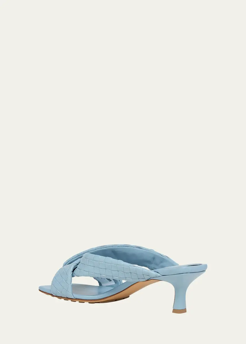 Bottega Veneta Riva Micro Woven Nappa Leather Kitten-Heel Sandals | Thumbnail 6 Bottega Veneta Riva Micro Woven Nappa Leather Kitten-Heel Sandals | Thumbnail 6