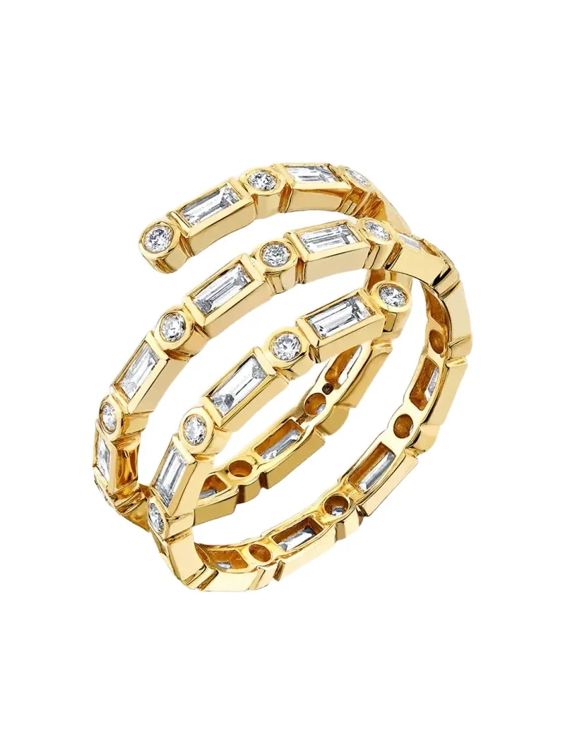 Sydney Evan 14K Yellow Gold & 1.39 TCW Diamond Coil Ring