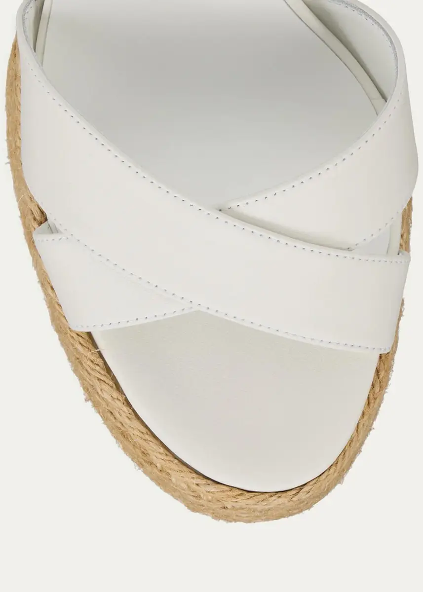 Christian Louboutin 70mm Calakala Leather Crisscross Espadrille Sandals | Thumbnail 7