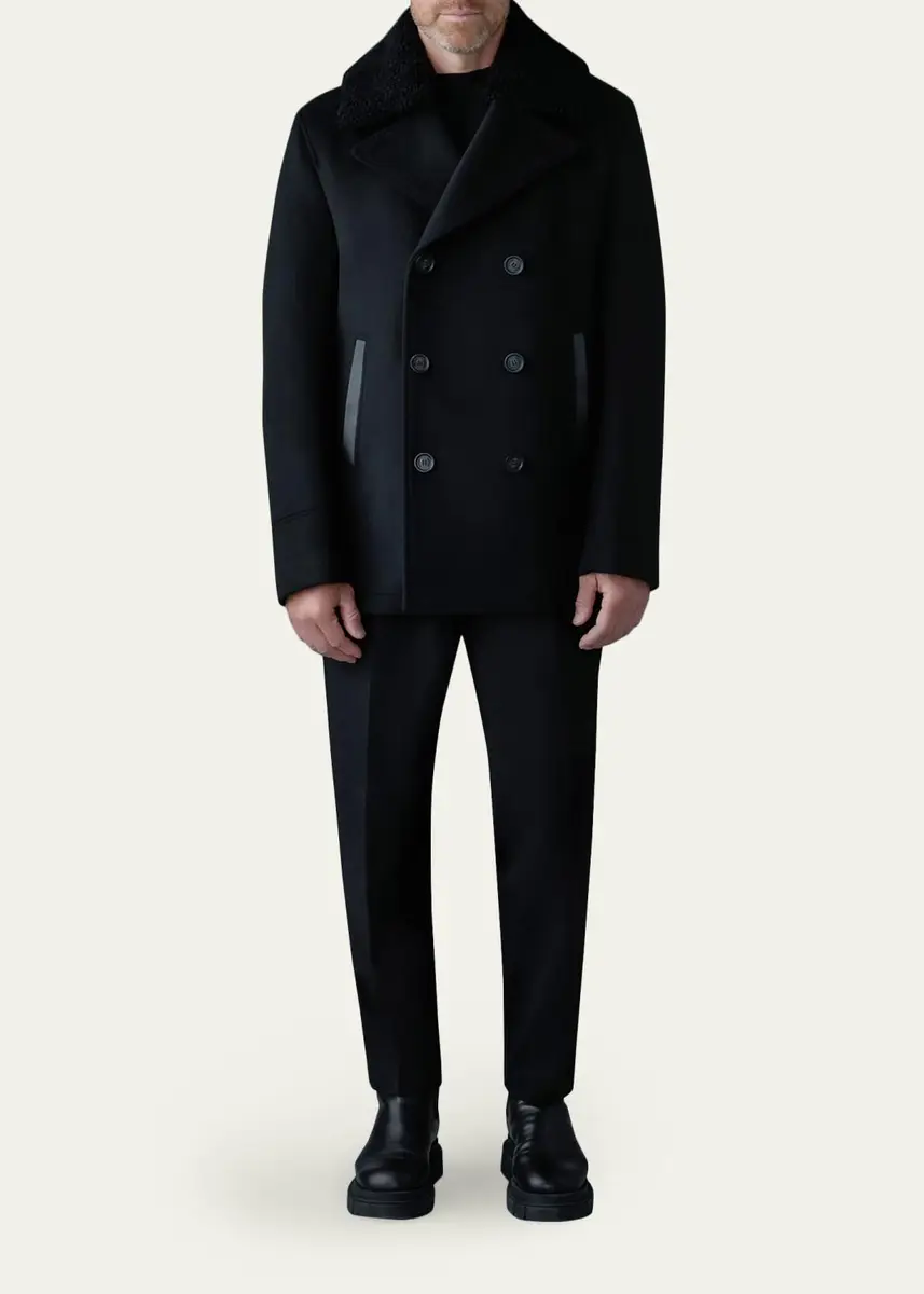 Mackage Men's Cole Wool Double Breasted Jacket | Thumbnail 2 Mackage Men's Cole Wool Double Breasted Jacket | Thumbnail 2