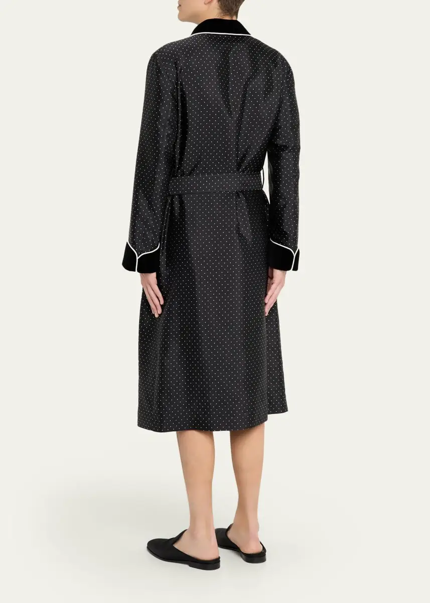 Tom Ford Men's Polka Dot Silk Robe | Thumbnail 3 Tom Ford Men's Polka Dot Silk Robe | Thumbnail 3