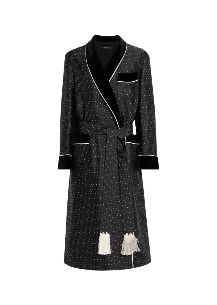 Men's Polka Dot Silk Robe Men's Polka Dot Silk Robe