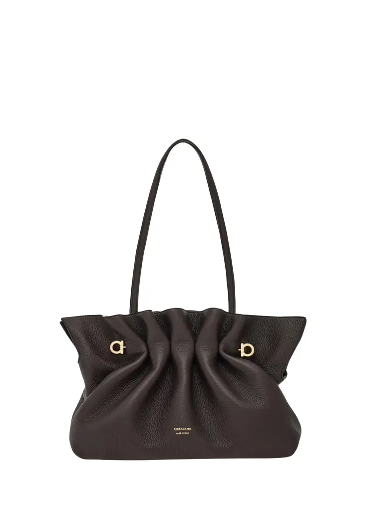 Ferragamo Piercing Medium Leather Shoulder Bag
