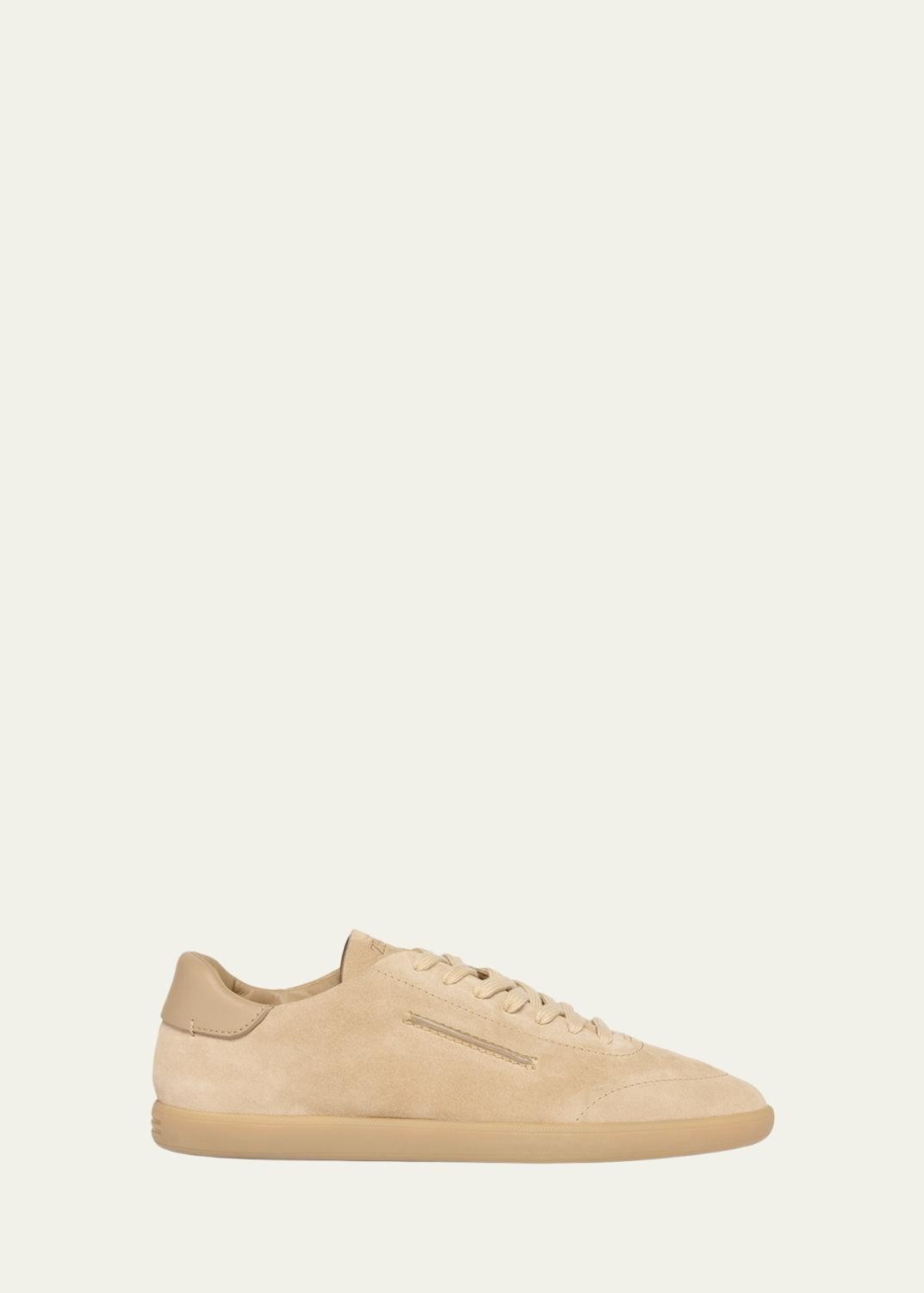 Zegna Men's 232 Suede Low-Top Sneakers | Thumbnail 1 Zegna Men's 232 Suede Low-Top Sneakers | Thumbnail 1