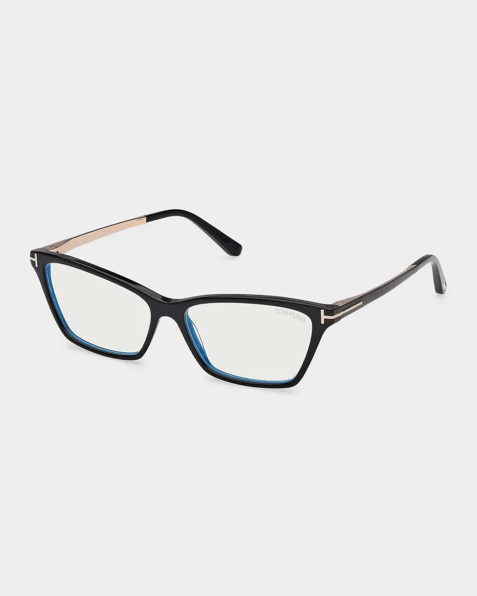 Tom Ford 56MM Blue Block Rectangular Eyeglasses | Thumbnail 2 Tom Ford 56MM Blue Block Rectangular Eyeglasses | Thumbnail 2