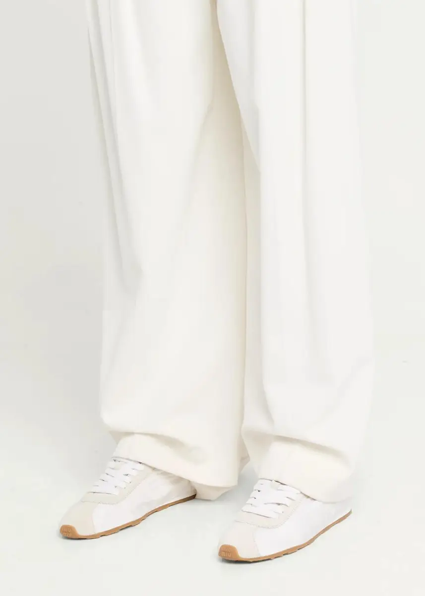 Miu Miu Low-Top Nylon & Suede Sneakers | Thumbnail 4 Miu Miu Low-Top Nylon & Suede Sneakers | Thumbnail 4