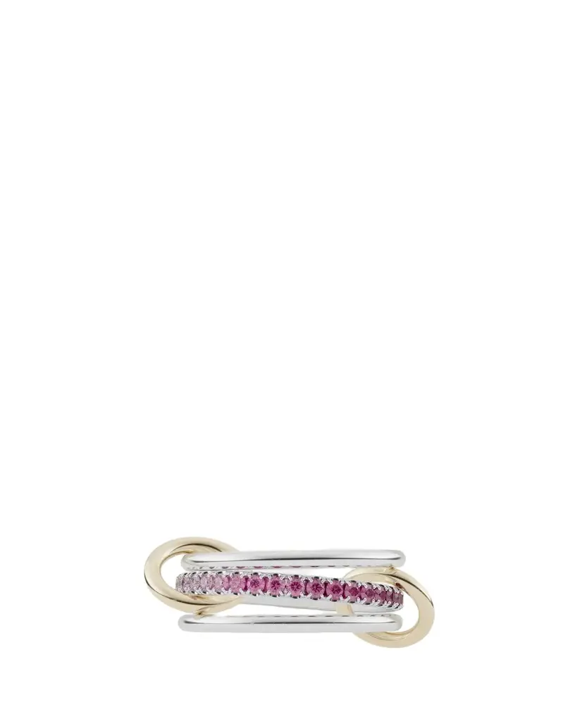 Spinelli Kilcollin Tigris Silver and 18K Gold Pink Ombre Ring