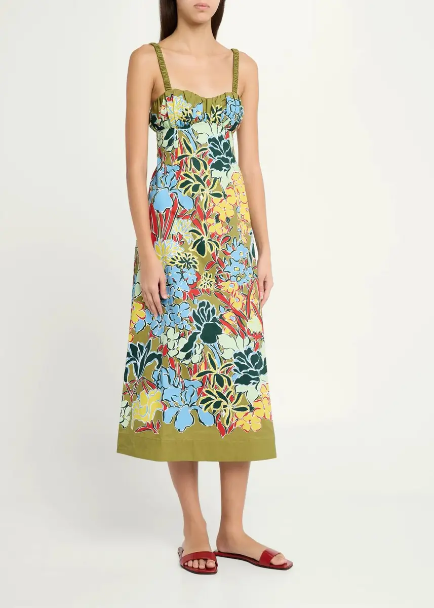 ALÉMAIS Solstice Floral Cotton Midi-Dress | Thumbnail 4 ALÉMAIS Solstice Floral Cotton Midi-Dress | Thumbnail 4