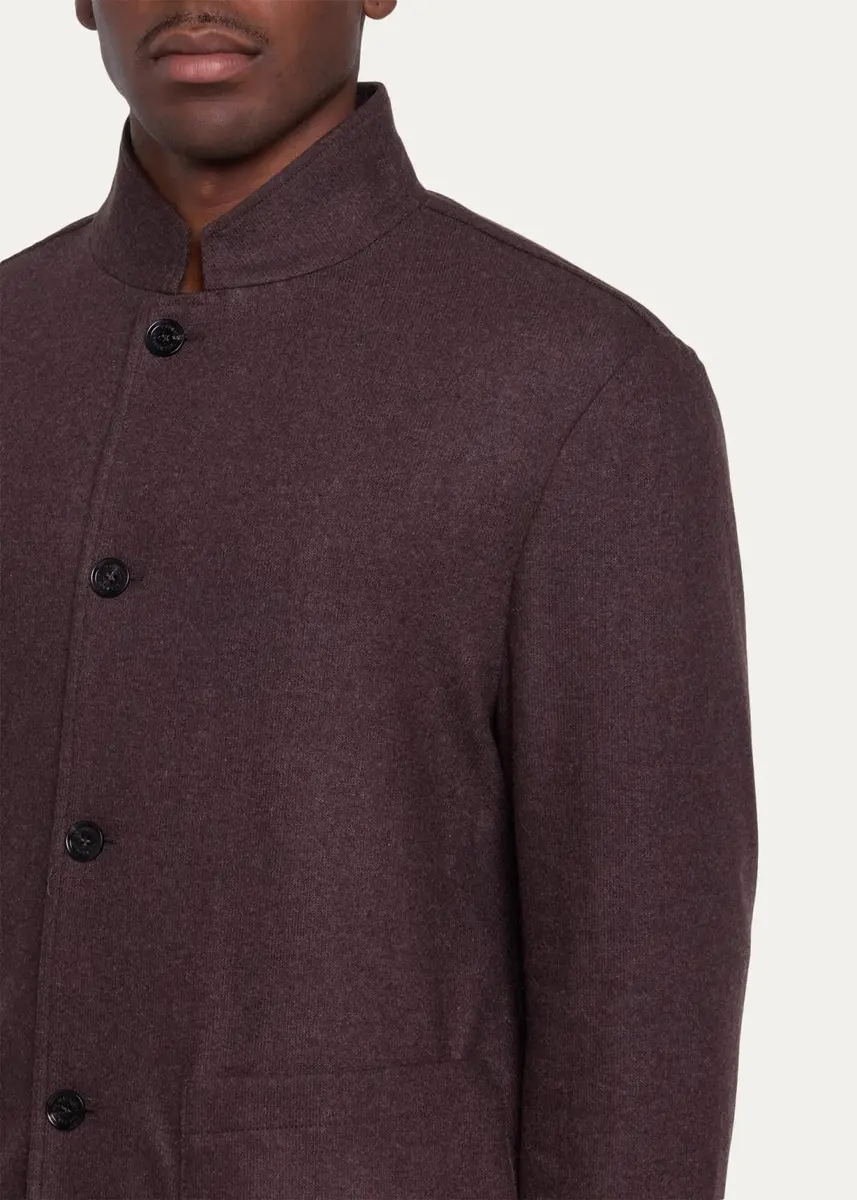 Baldassari Men's Stendhal Stand-Collar Chore Jacket | Thumbnail 5 Baldassari Men's Stendhal Stand-Collar Chore Jacket | Thumbnail 5