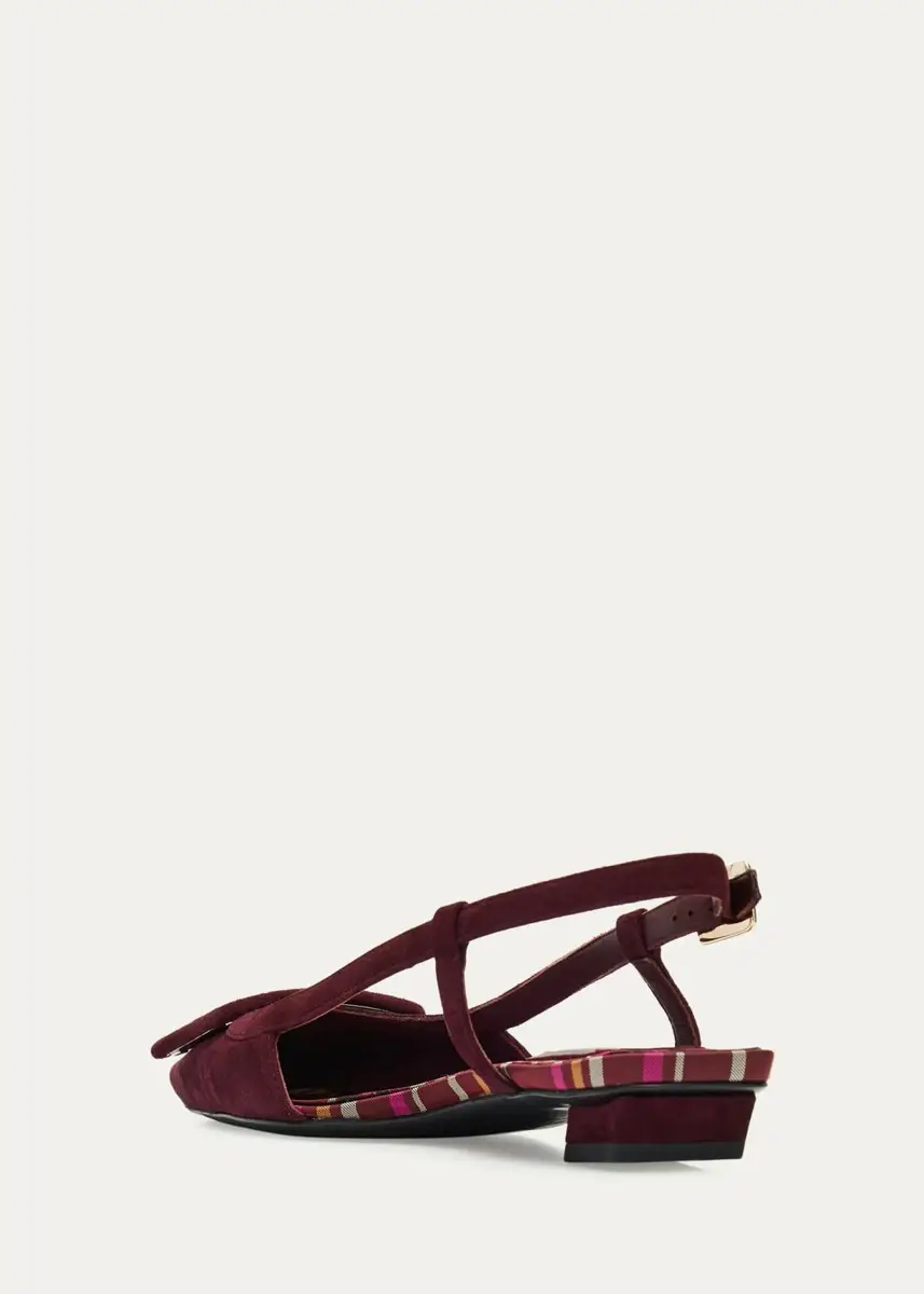 Roger Vivier Belle Vivier Suede Slingback Flats | Thumbnail 2 Roger Vivier Belle Vivier Suede Slingback Flats | Thumbnail 2