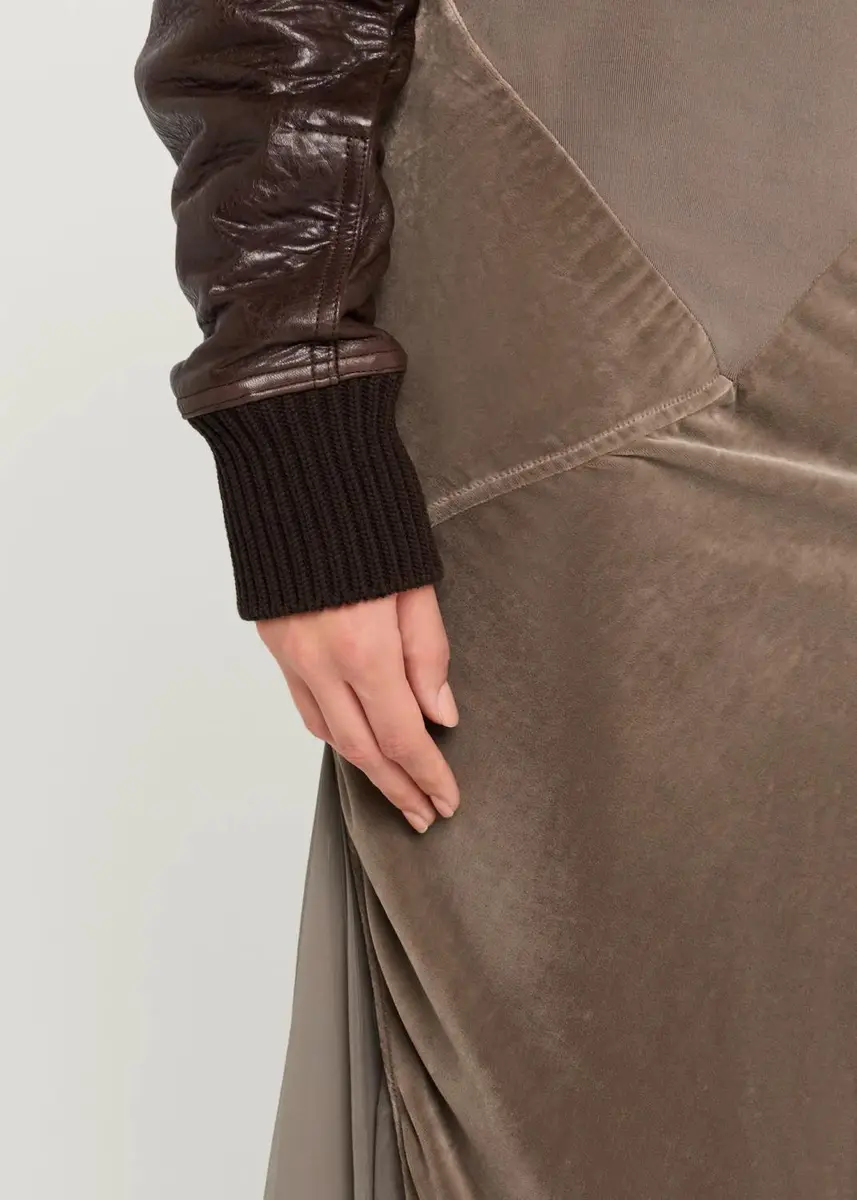 Rick Owens Mixed-Media Sliced Patchwork Midi Skirt | Thumbnail 5 Rick Owens Mixed-Media Sliced Patchwork Midi Skirt | Thumbnail 5
