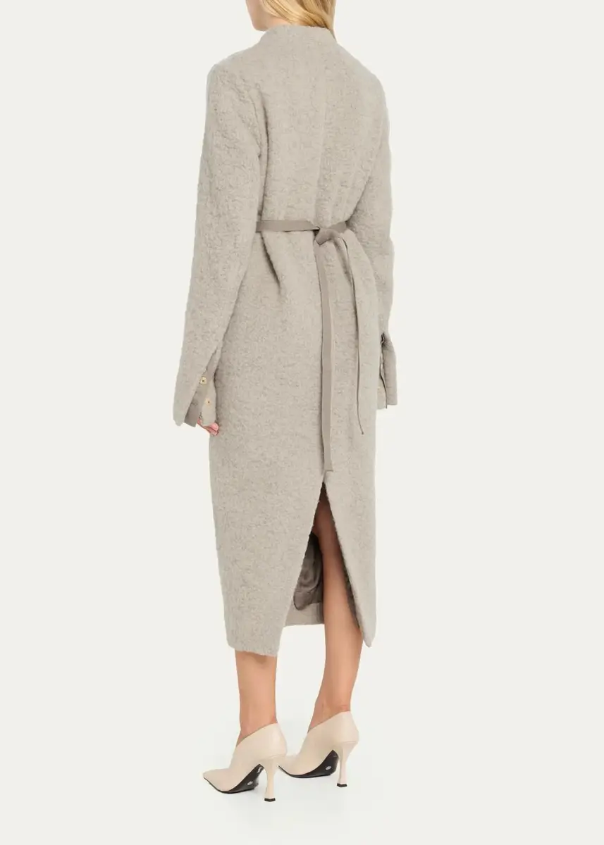Rick Owens Soft Alpaca-Blend Cyclops Long Wrap Coat | Thumbnail 3 Rick Owens Soft Alpaca-Blend Cyclops Long Wrap Coat | Thumbnail 3