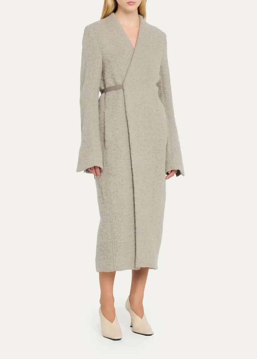 Rick Owens Soft Alpaca-Blend Cyclops Long Wrap Coat | Thumbnail 4 Rick Owens Soft Alpaca-Blend Cyclops Long Wrap Coat | Thumbnail 4