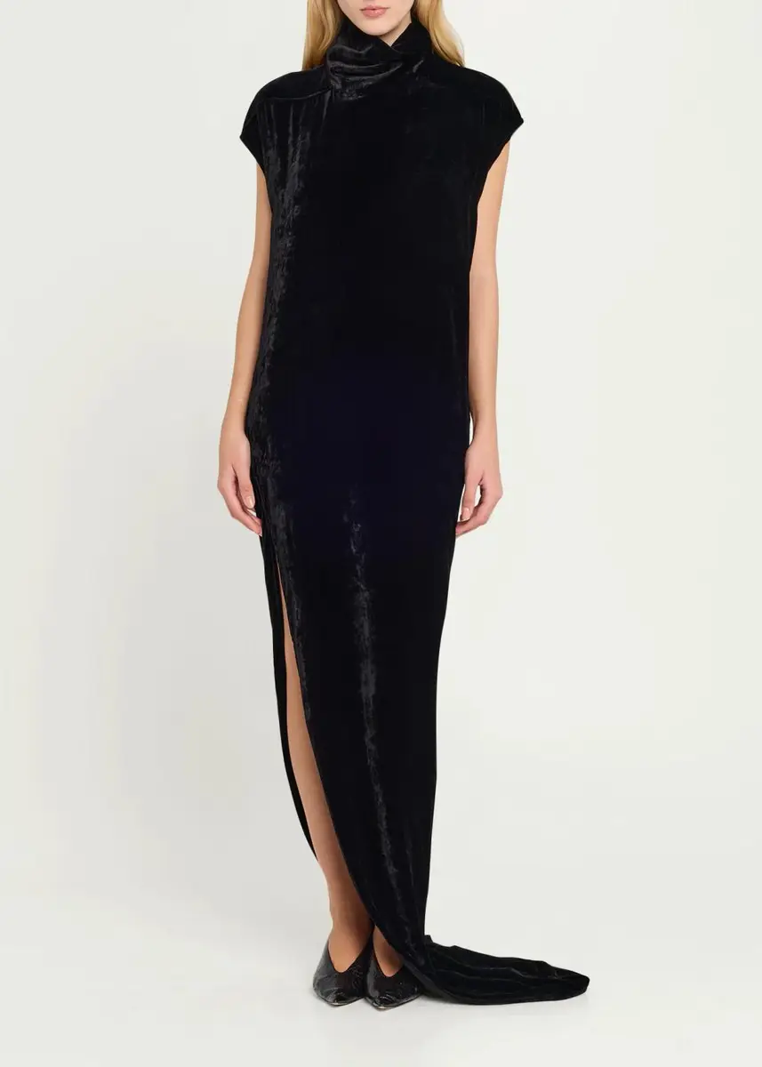 Rick Owens EDFU Velvet Slit Gown | Thumbnail 2 Rick Owens EDFU Velvet Slit Gown | Thumbnail 2