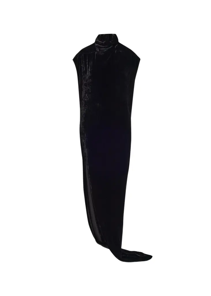 Rick Owens EDFU Velvet Slit Gown