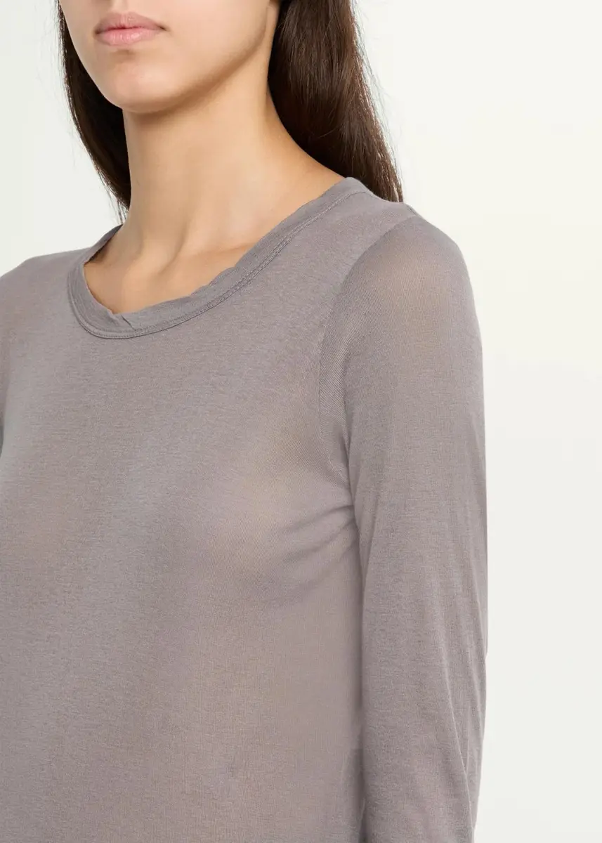 Rick Owens Long-Sleeve Rib Cotton T-Shirt | Thumbnail 5 Rick Owens Long-Sleeve Rib Cotton T-Shirt | Thumbnail 5