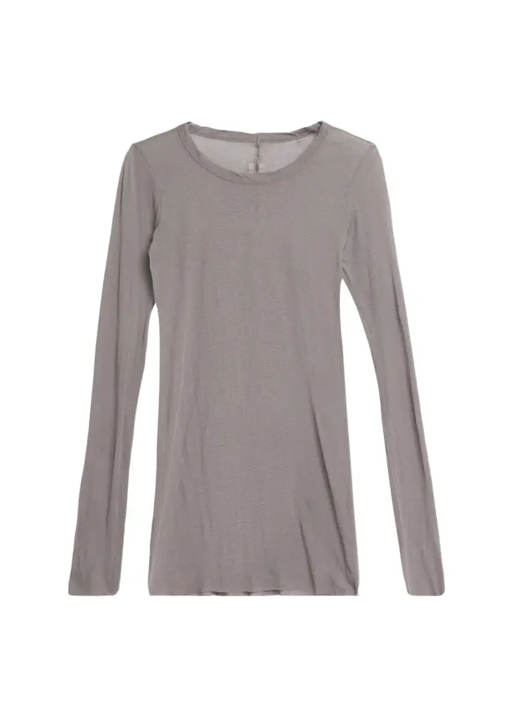 Long-Sleeve Rib Cotton T-Shirt
