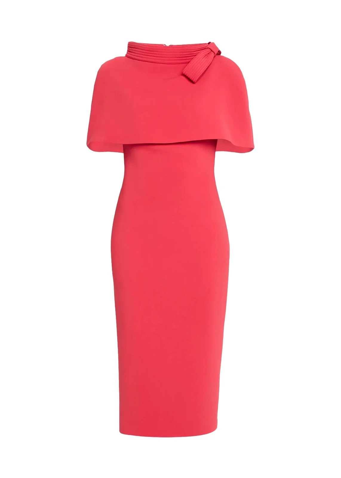Bodycon Funnel-Neck Capelet Midi Dress Bodycon Funnel-Neck Capelet Midi Dress