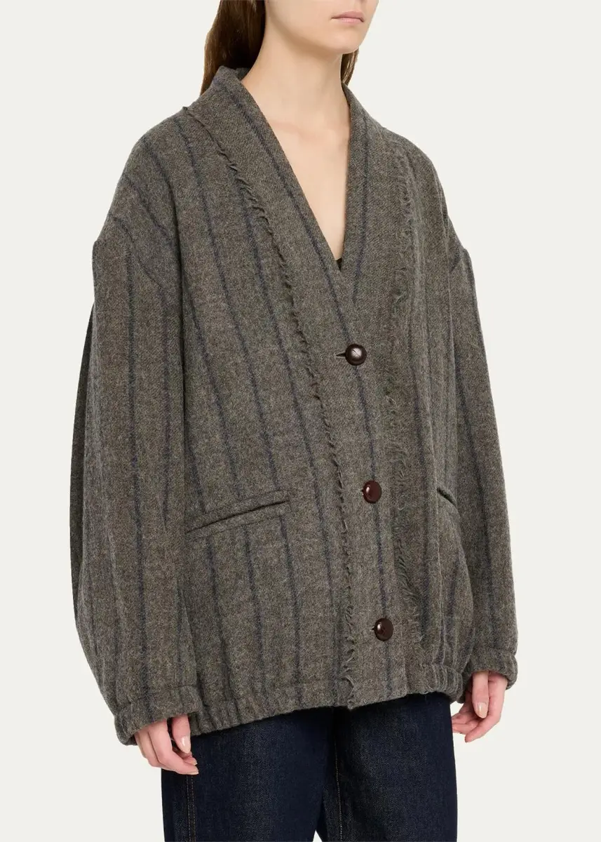 R13 Striped Virgin Wool Cardigan | Thumbnail 4 R13 Striped Virgin Wool Cardigan | Thumbnail 4
