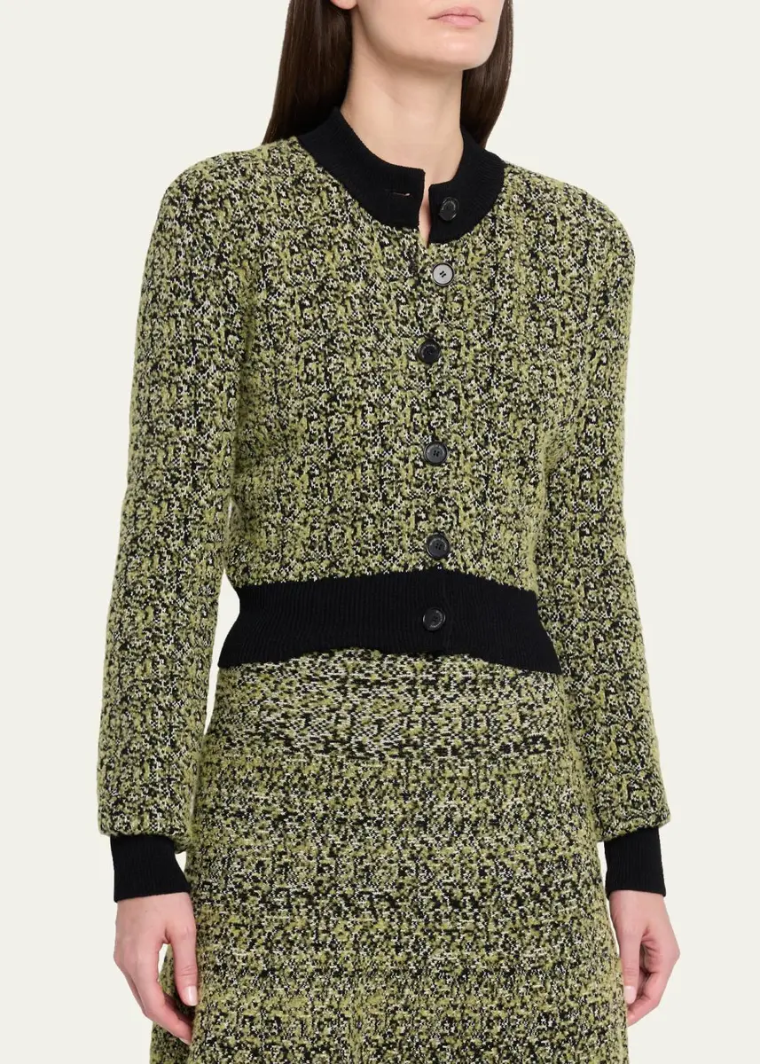 Brandon Maxwell Aubrey Melange Knit Cardigan | Thumbnail 4 Brandon Maxwell Aubrey Melange Knit Cardigan | Thumbnail 4