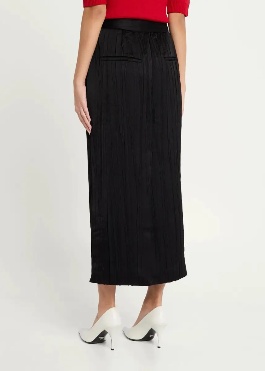 Willy Chavarria Tubo Pleated Satin Midi Skirt | Thumbnail 3 Willy Chavarria Tubo Pleated Satin Midi Skirt | Thumbnail 3