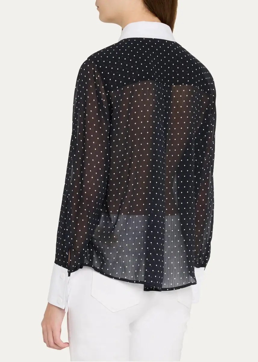 L'Agence Sona Polka-Dot Chiffon Blouse | Thumbnail 3 L'Agence Sona Polka-Dot Chiffon Blouse | Thumbnail 3