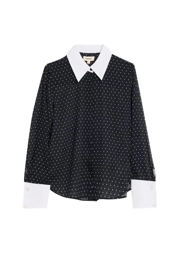Sona Polka-Dot Chiffon Blouse Sona Polka-Dot Chiffon Blouse