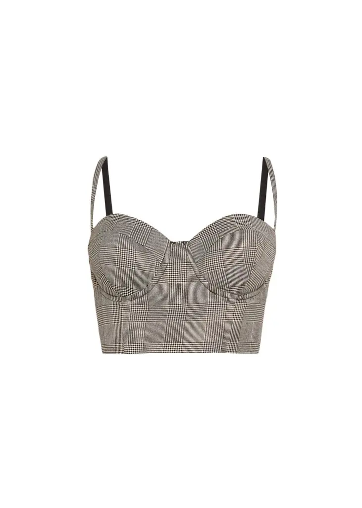 Sonya Plaid Bustier Top Sonya Plaid Bustier Top