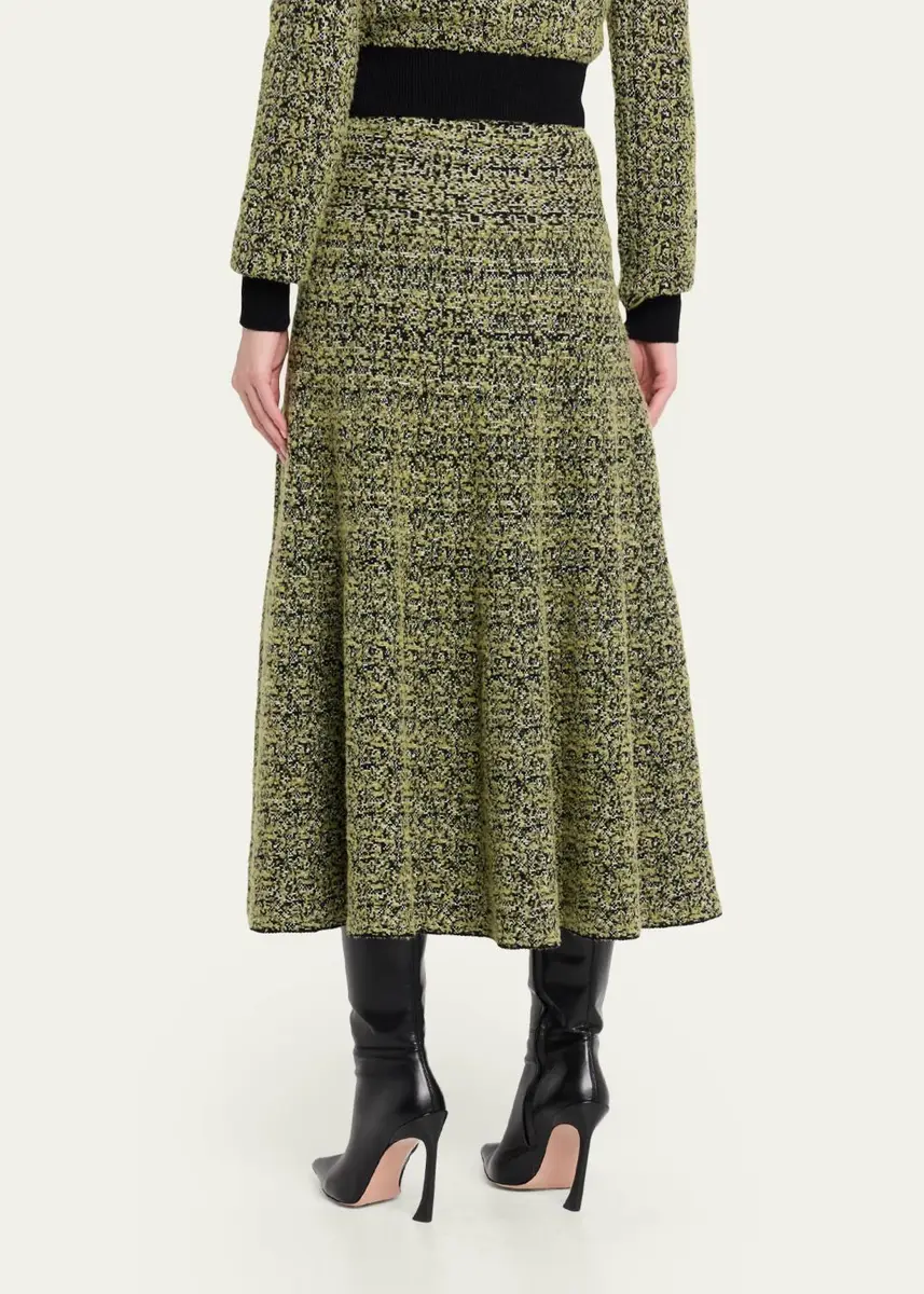 Brandon Maxwell Miller Textured Knit A-Line Midi Skirt | Thumbnail 3 Brandon Maxwell Miller Textured Knit A-Line Midi Skirt | Thumbnail 3
