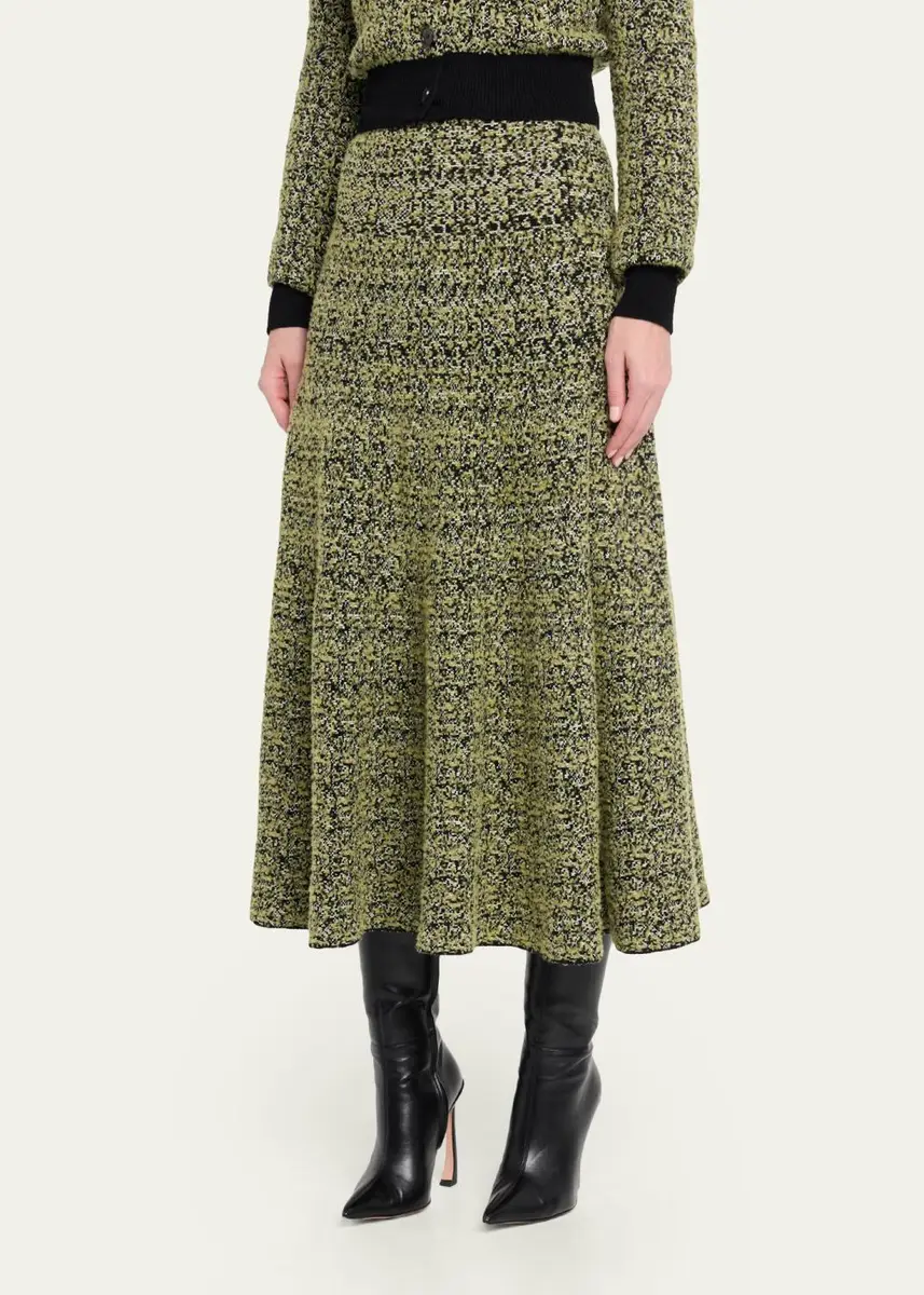 Brandon Maxwell Miller Textured Knit A-Line Midi Skirt | Thumbnail 4 Brandon Maxwell Miller Textured Knit A-Line Midi Skirt | Thumbnail 4