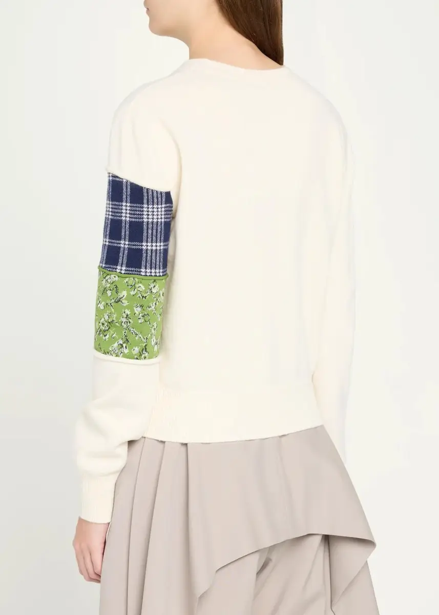 Loewe Patchwork Wool Knit Crewneck Sweater | Thumbnail 3 Loewe Patchwork Wool Knit Crewneck Sweater | Thumbnail 3