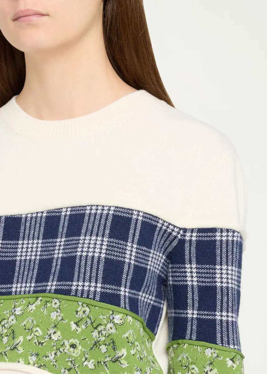 Loewe Patchwork Wool Knit Crewneck Sweater | Thumbnail 5 Loewe Patchwork Wool Knit Crewneck Sweater | Thumbnail 5