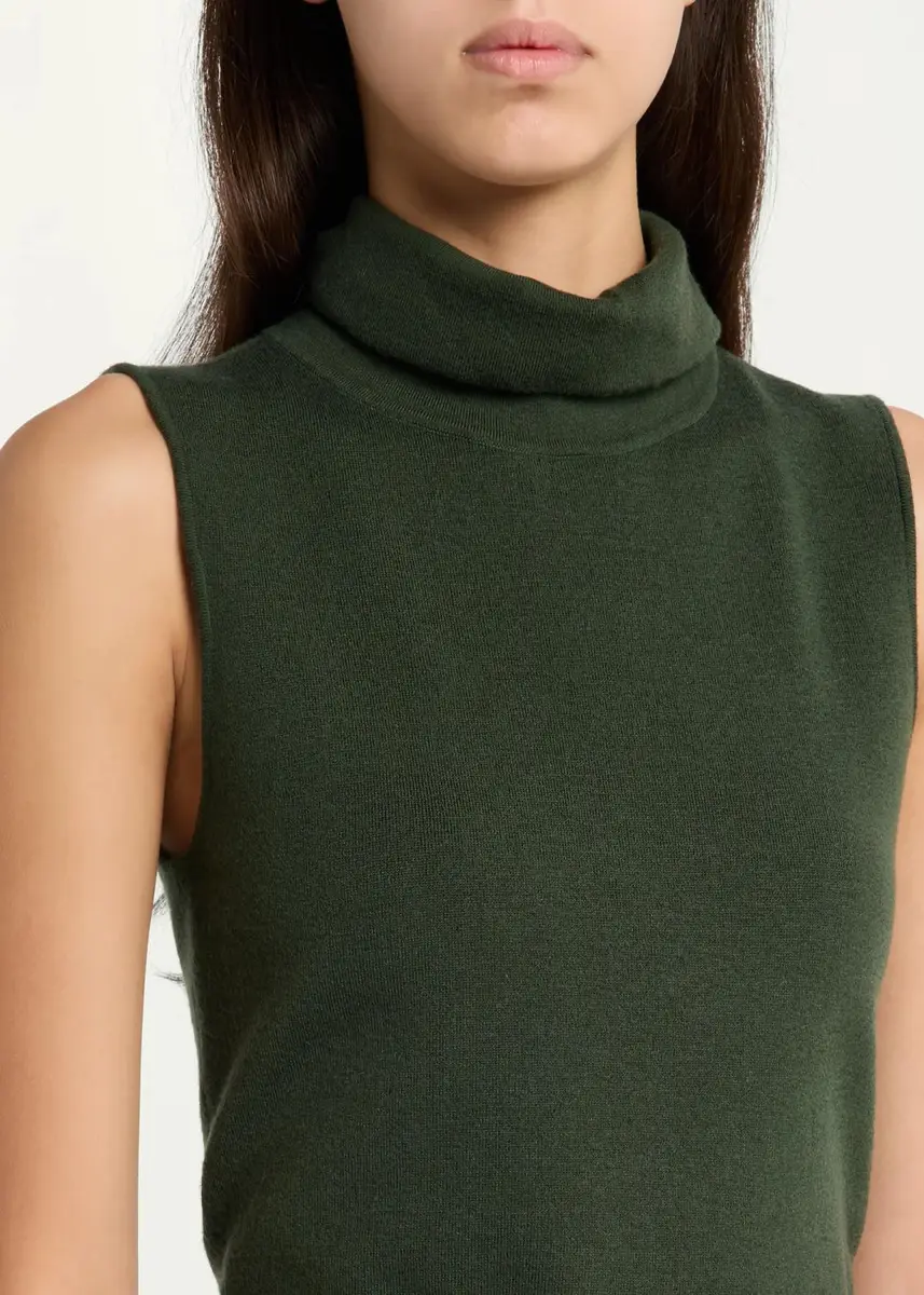 Theory Funnel-Neck Combo Midi Dress | Thumbnail 5
