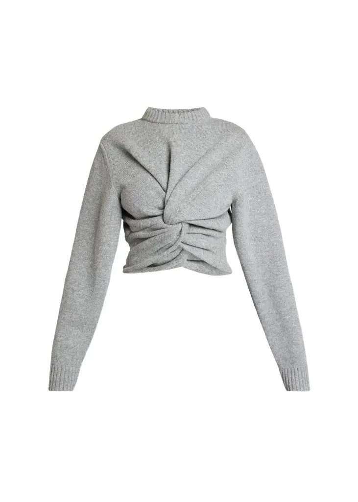Cropped Twisted Wool Sweater Cropped Twisted Wool Sweater